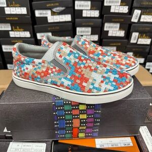 Bernie Mev Verona Woven Slip On Flats Loafers US 5 EU 36